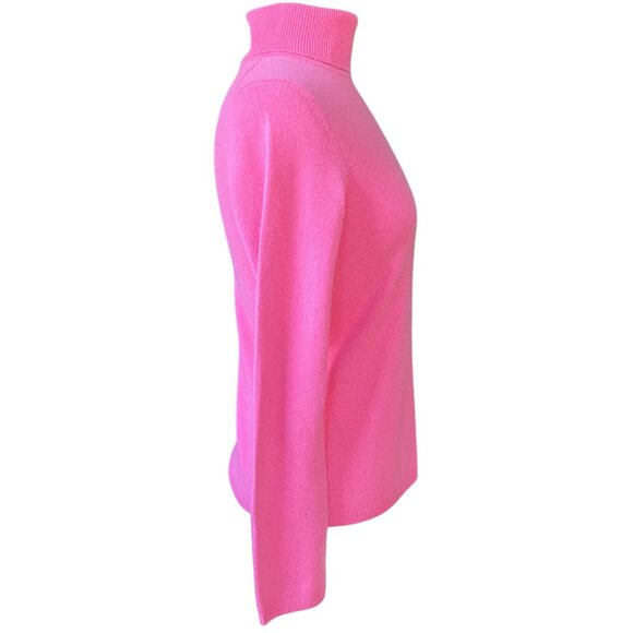 Charter Club 100% Cashmere Turtleneck Sweater Pink Barbie Quiet Luxury Ski-M - Picture 5 of 10